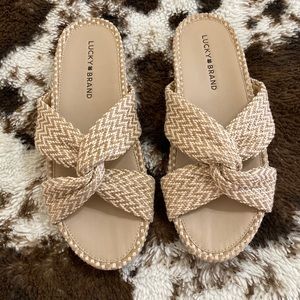 Lucky Brand Fynna Woven Sandals Size 8